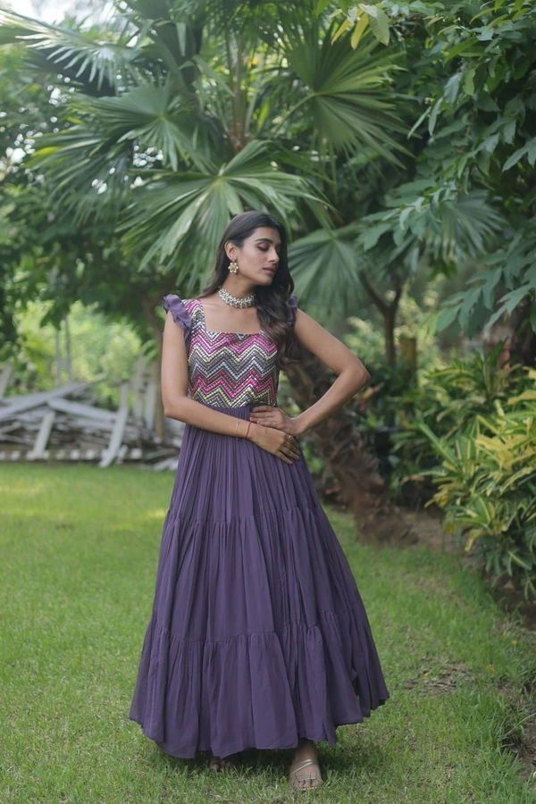 FWKA DESIGNER MULTI THREAD FLAIRED GOWN COLLECTION - M-38, Martinique