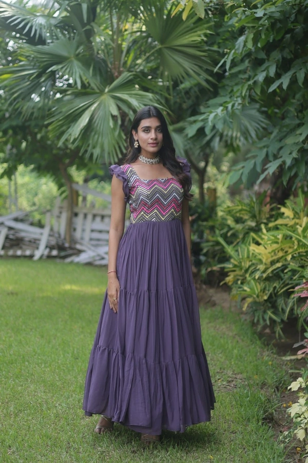FWKA DESIGNER MULTI THREAD FLAIRED GOWN COLLECTION - XXL-44, Martinique