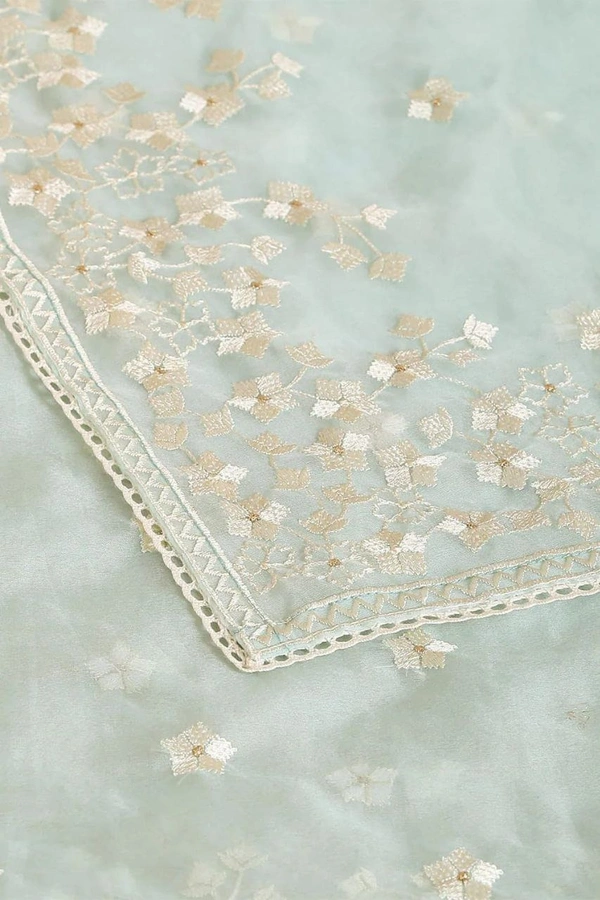 FWMF BEAUTIFUL EMBROIDERY HEAVY MULTI THREAD WORK SAREE - Powder Blue