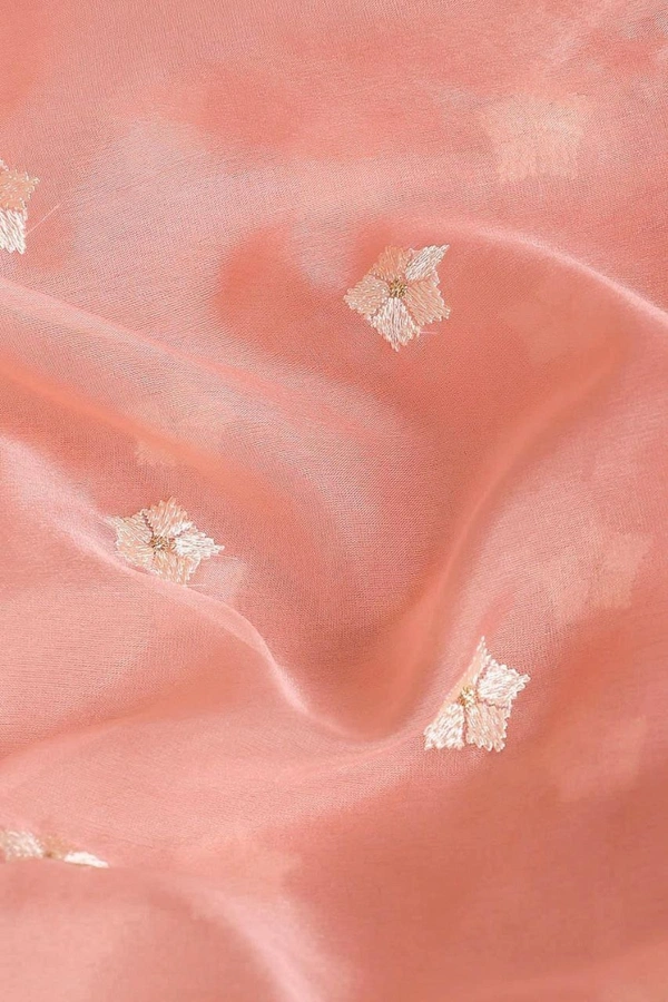 FWMF BEAUTIFUL EMBROIDERY HEAVY MULTI THREAD WORK SAREE - Sweet Pink