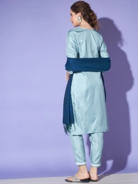 FWVT BEAUTIFUL KURTI SET WITH ZARI NECK EMBROIDERY - M-38, Pigeon Post