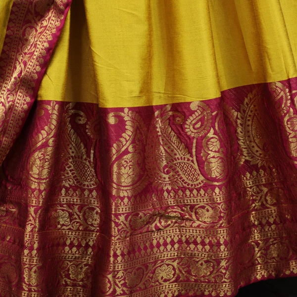 FWG  STYLED MERCERISED COTTON AURA LEHENGA CHOLI WITH DUPATTA - Musterd