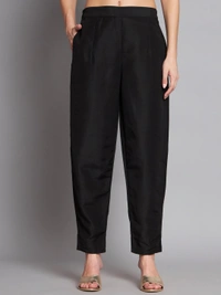 FWVT SOLID BLACK FULLY BLCK ETHENIC SET - M-38, Black