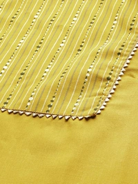 FWVT FANCY FOIL PRINT KURTI WITH BOTTOM AND DUPATTTA - M-38, Turmeric