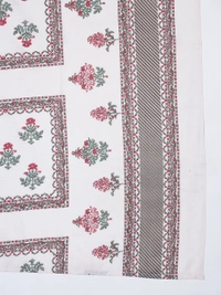 FWVT TRENDING  JAIPURI JAIPURI PRINT COTTON KURTA PANT AND DUPATTA SET - M-38, Cararra