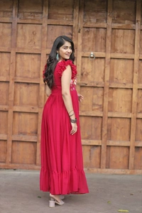 FWMV DESIGNER MULTI SEQUINS EMBROIDRY WORK GOWN - M-38, Amaranth