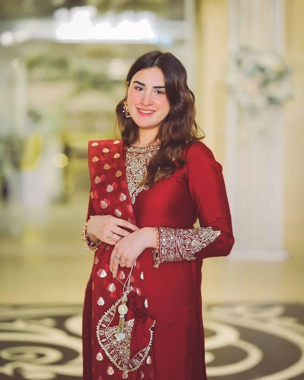 FWVF HEAVY GEORGETTE TOP WITH BEAUTIFUL FULLY EMBROIDERED &  HEAVY GEORGETTE PLAZZO - XXL-44, Milano Red