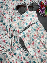 FWHB BEAUTIFUL DIGITAL PRINTED PARTY WEAR SHRUG WITH SHARARA - XL, White