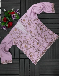 FWHB PARTY WEAR EMBROIDERED SHRUG WITH PLAZZO - XXL, Pink