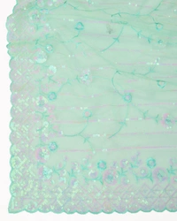 FWVLS PARTY WEAR SOFT NET EMBROIDERED DESIGNER SAREE WITH BLOUSE PIECE - Moss Green