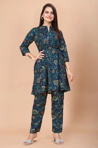 GC MUSLIN DIGITAL PRINTED CO-ORD SET - M-38, BLUE