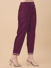 FWVT TRENDIND SOUTH SILK EMBROIDERED KURTI SET - XL-42, Wine