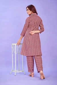 FWVT VERY TRENDING AND COMFORTABLE CO-ORD COTTON PRINTED STE - M-38, Dusty Rose