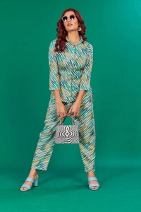 FWVT VERY TRENDING AND COMFORTABLE CO-ORD COTTON PRINTED STE - XL-42, Greeny Grey