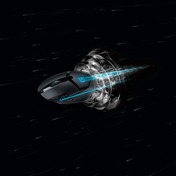 Logitech G402 Hyperion Fury Wired Gaming Mouse, 4,000 DPI, Lightweight, 8 Programmable Buttons, Compatible with PC/Mac - Black - 