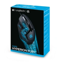 Logitech G402 Hyperion Fury Wired Gaming Mouse, 4,000 DPI, Lightweight, 8 Programmable Buttons, Compatible with PC/Mac - Black - 