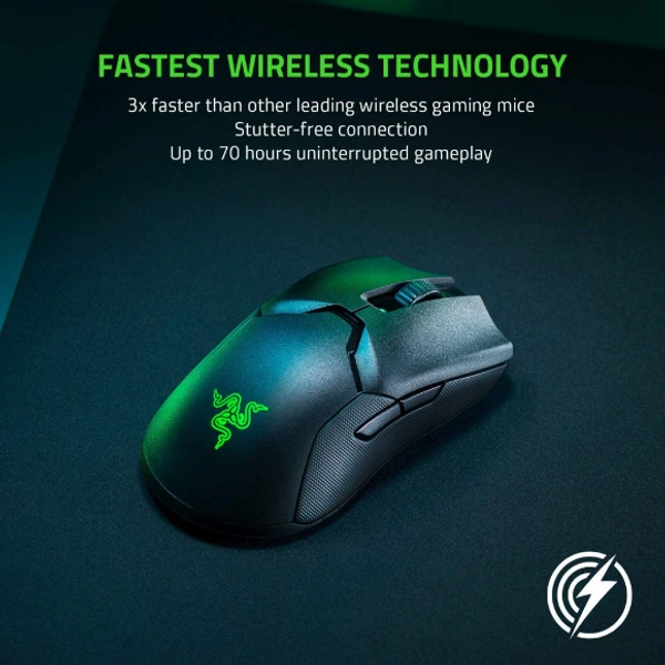 RAZER VIPER ULTIMATE WIRELESS WITH DOCK GAMING MOUSE QUARTZ EDITION