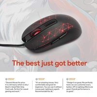 EvoFox Phantom Wired Gaming Mouse with 4 Colour Cycle Switching, 7 Programmable Macros Buttons and Up to 4800 DPI Sensor Dedicated Software Application (Black)