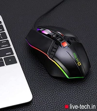 Live Tech Evon Wired Gaming Combo with LED Backlit USB Keyboard & Mouse Gold Plated USB, Braided Cable (Does not Support ipad Tablet mobiles)