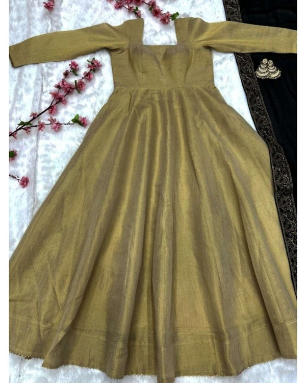 GOLD ANARKALI GOWN - M