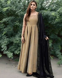 GOLD ANARKALI GOWN - 2XL