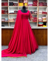 Embroidery Fancy Gown - 2XL, Pink