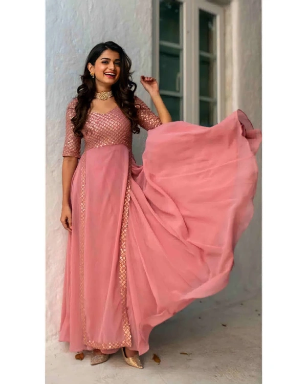 Sequance Embroidered Gown - S