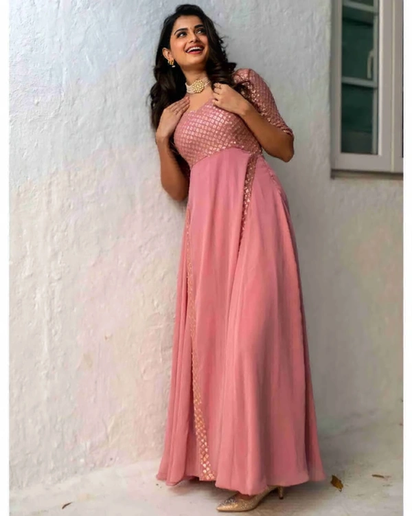Sequance Embroidered Gown - S
