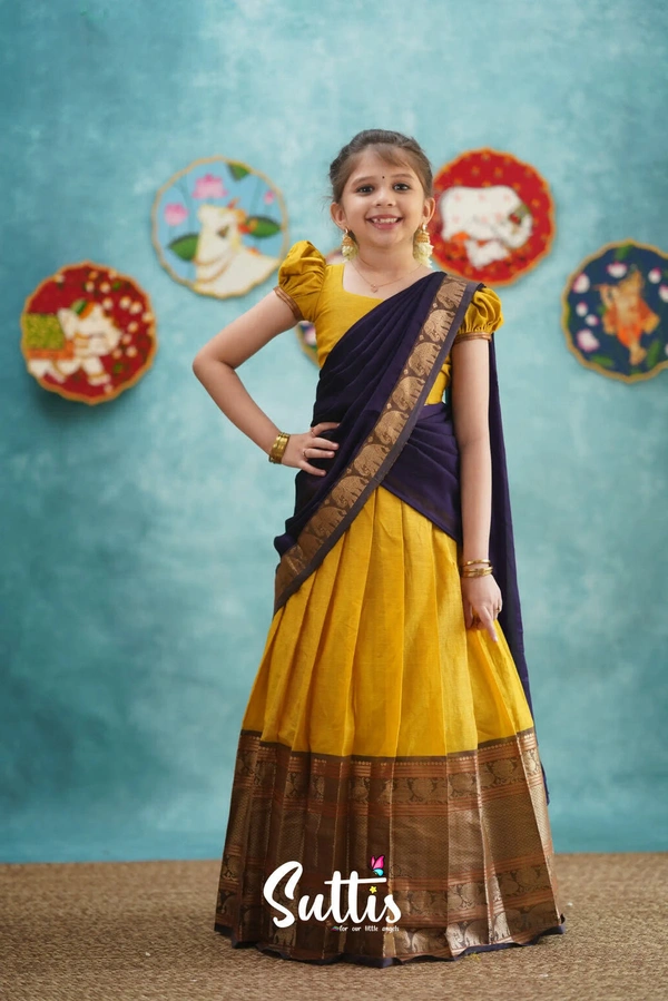 South Indian Half Saree For Kids - 3-4 Years