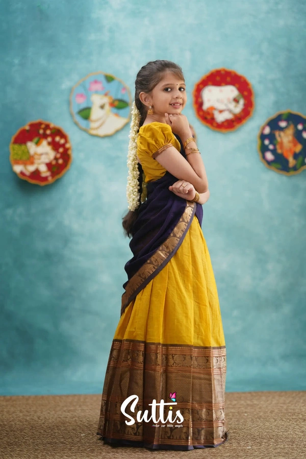 South Indian Half Saree For Kids - 3-4 Years