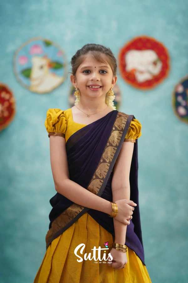 South Indian Half Saree For Kids - 3-4 Years