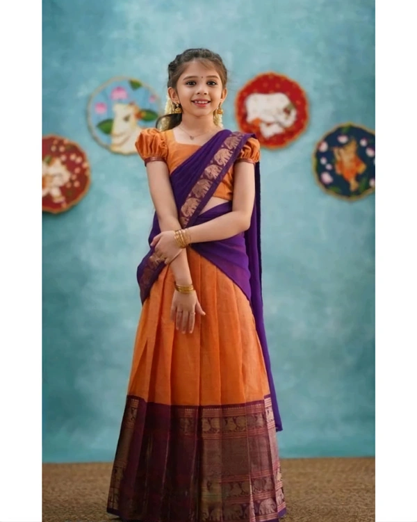South Indian Half Saree For Kids - 4-5 Years