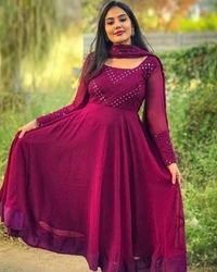 Trendy Gown With COLOURS Available - XL, Gray