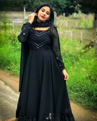 Trendy Gown With COLOURS Available - XL, Gray