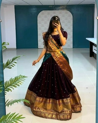 Red Lehenga  - Free Size, Red