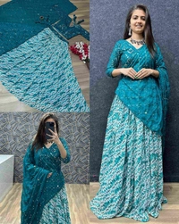 Trendy Lehenga - S, Green (1)