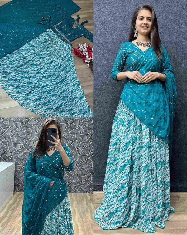 Trendy Lehenga - S, Green (1)
