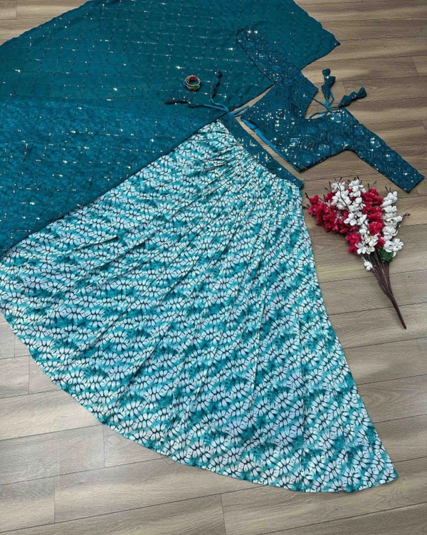 Trendy Lehenga - L, Green (1)