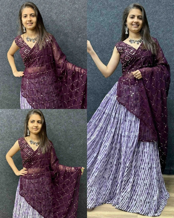 Trendy Lehenga - XL, Green (1)