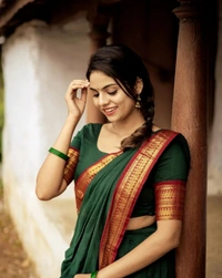South Indian Traditional Half Saree - Unstitched
