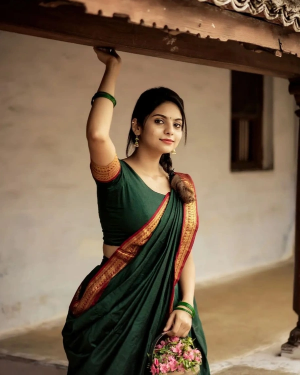 South Indian Traditional Half Saree - Unstitched