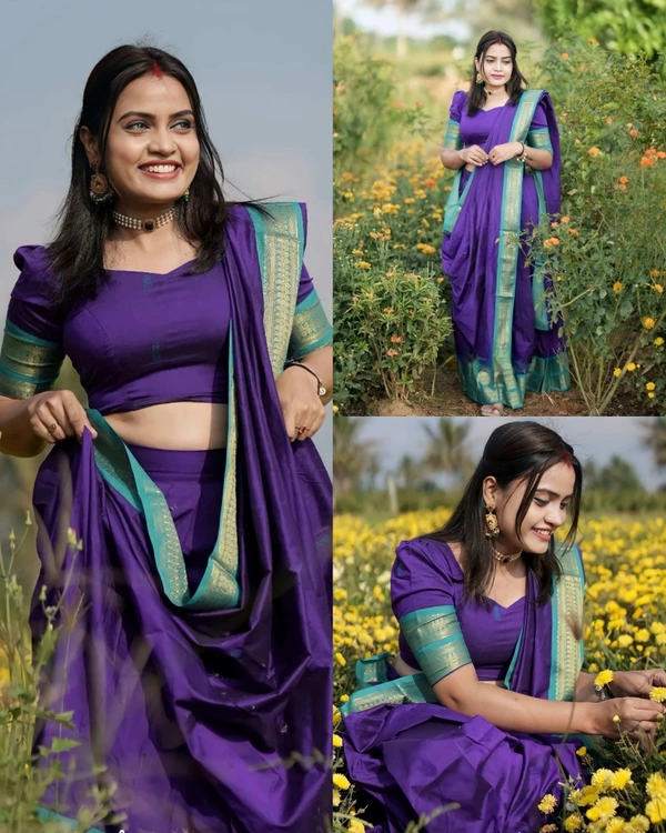 South Indian Traditional Half Saree - Unstitched