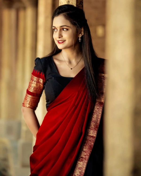 South Indian Traditional Half Saree - Semi Stitched