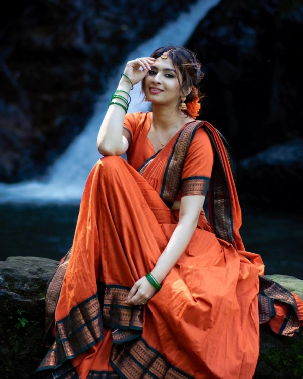 South Indian Traditional Half Saree - Unstitched
