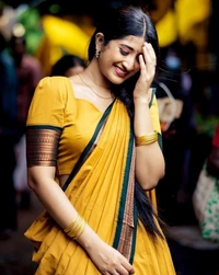 South Indian Traditional Half Saree - Semi Stitched