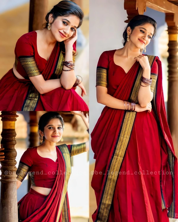 South Indian Traditional Half Saree - Unstitched