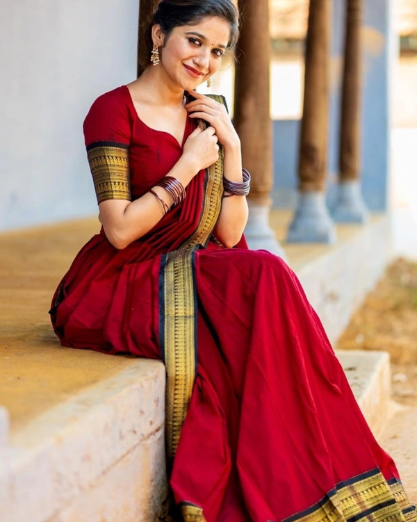 South Indian Traditional Half Saree - Unstitched