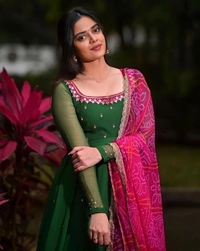 Star Pretty Look Kurti Dupatta Set - 4XL, Green