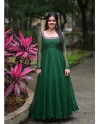 Star Pretty Look Kurti Dupatta Set - 4XL, Green