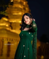 GREEN BANDHANI EMBROIDERY - 2XL